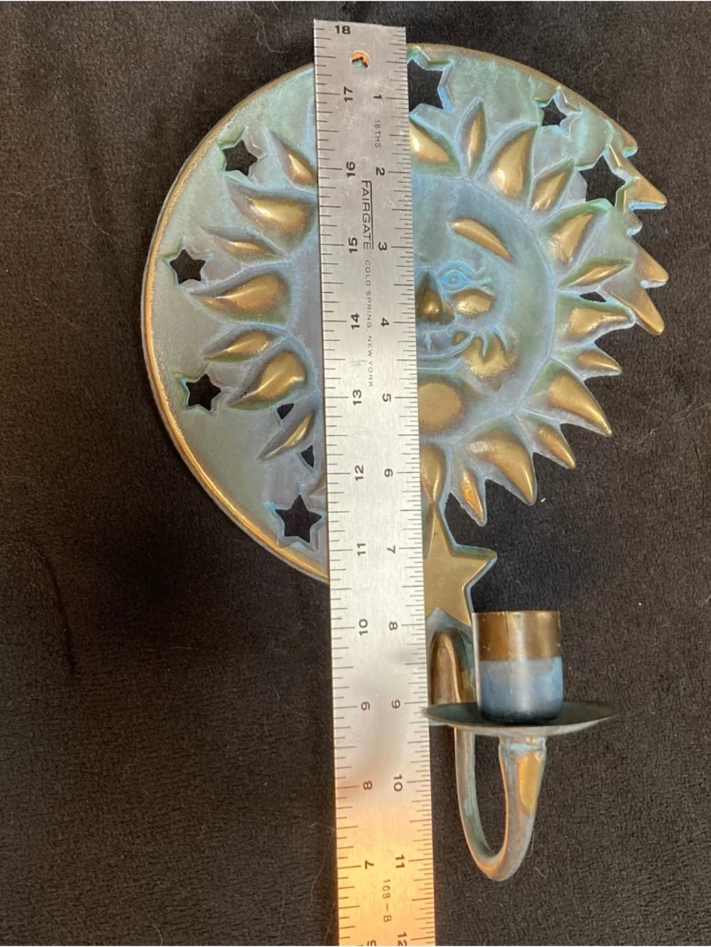 1994 Pair of Sun and Moon PartyLite metal candle holders - Picture 14 of 16